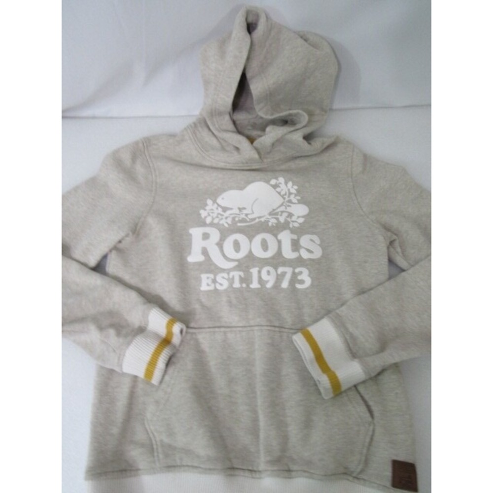 Roots‎ EST 1973 Cabin Gray Sz XXS Canadian Hands Through Hoodie Womens